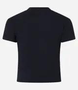 Remera de algodón con elastano, corte ajustado, cuello redondo y mangas cortas. Presenta estampa frontal con la frase 'In My Emo Era'.