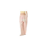 Pantalón estilo pijama de Eme Studios con diseño a rayas en tonos rosado y blanco, corte recto y holgado. Cuenta con cintura elástica con cordón de ajuste ajustable y el texto impreso "JE T'AIME EMENSTUDIOS" en la parte superior delantera.