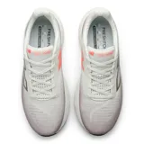 Championes New Balance para running, modelo 1080 V14, color blanco con detalles en gris y rosa.