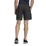 Short deportivo Adidas color gris oscuro, de corte clásico, con cintura elástica ajustable con cordón y bolsillos laterales.