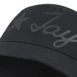 Gorro tipo bucket color negro, con diseño de ala ancha y estampa frontal en tono sobre tono que incluye una estrella y la palabra 'Taylor'.