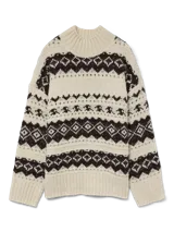 Cardigan de punto con estampado animal print, cuello en V y cierre frontal de botones. Presenta un diseño de textura suave y corte holgado.
