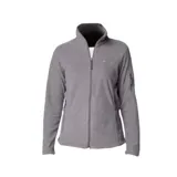 Campera polar Columbia Fast Trek II color gris, con cierre frontal, cuello alto y bolsillos laterales con cierre.