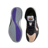 Championes de básquet 361° Level Up 3, color negro con detalles en rosa, lila y beige. Confeccionados con amortiguación CQT QU!K y suela Rubest Tech.