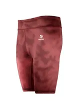 Calza biker deportiva Topper de color gris melange, con cintura alta y elástica. Presenta el logo de la marca estampado en negro en la pierna izquierda.