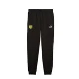 Pantalón de jogging Puma color negro, con cintura elástica y puños en los tobillos. Presenta el escudo del Club Atlético Peñarol en una pierna y el logo de la marca en la otra.