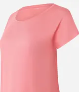 Remera manga corta de microfibra color marrón, de escote redondo y calce cómodo, marca Get Over.