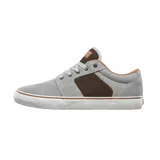 Championes Etnies Barge LS grises con detalles en marrón y suela blanca.