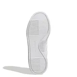 Championes Adidas Courtblock Bold de mujer, color blanco, con plataforma y las tres tiras características de la marca en los laterales.