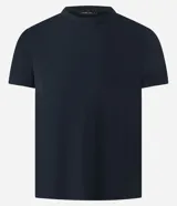 Remera masculina blanca, modelo muscle con cuello redondo y manga corta. Sin estampado, confeccionada en algodón certificado BCI.