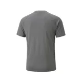 Remera de fútbol Puma del Club Peñarol, modelo Evostripe, de color negro con detalles en amarillo en el logo de la marca y el escudo del club.
