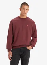 Buzo de cuello redondo Levi's en color bordó, con diseño liso y pequeño logo de la marca bordado en el pecho.