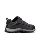 Championes de trekking Columbia modelo Crestwood Low Omni-Grip, color gris con detalles en negro. Confeccionados con empeine de gamuza y tejido, mediasuela ligera y suela de caucho con tracción.