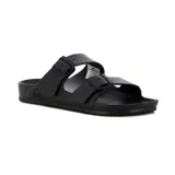Sandalias Quiksilver modelo Malibu para hombre, de color negro, con dos tiras ajustables con hebilla y plantilla anatómica.