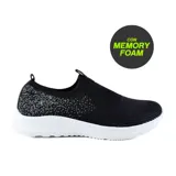 Championes deportivos American Sport Walsh, color negro con detalles en gris y suela blanca.