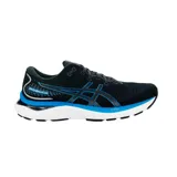 Championes de running Asics modelo Gel-Cumulus 24 SE, color negro con detalles en azul y blanco. Presentan tecnología FF Blast en la entresuela para mayor amortiguación y diseño de malla transpirable.