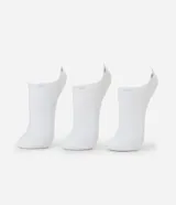 Kit de tres pares de medias invisibles deportivas marca Lupo, confeccionadas en tejido de algodón suave y resistente, con detalle de logo en la parte superior.