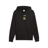 Buzo con capucha y bolsillo frontal tipo canguro, color negro. Presenta el logo de Puma y el escudo del Club Atlético Peñarol estampados en el centro del pecho.
