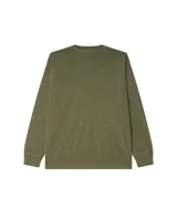 Remera de manga larga Obey, color negro con efecto pigmentado. Presenta cuello redondo, puños elásticos y bordado pequeño con el logo de la marca en el pecho. Posee un corte relajado.