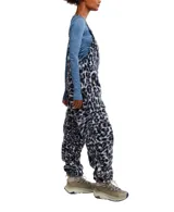 Mono largo con estampado animal print en tonos grises y azules. Tirantes anchos con texto bordado.