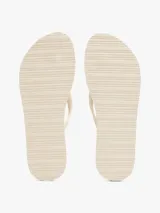 Ojotas Tommy Hilfiger color blanco, con tiras finas y logo texturizado en la tira.