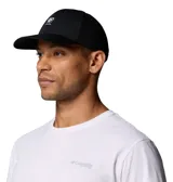 Gorra Columbia modelo Twin Canyon Ball Cap, color negro, con visera curva y parche frontal con el logo de la marca.