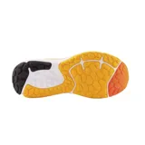 Championes de running New Balance Fresh Foam Evoz, color negro con detalles en azul y naranja.