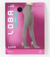 Media can can femenina de lycra color gris opaco, hilo 40, marca Loba.