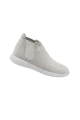 Botas grises de lana merino con suela blanca de EVA.