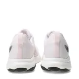 Championes de running New Balance 460 para mujer, color rosado con detalles plateados, exterior de malla transpirable, entresuela de EVA y suela blanca con base negra.