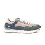 Championes Hi-Tec Koby de estilo casual, con suela gruesa blanca y capellada en tonos azul, beige, verde y naranja.