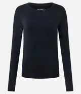 Remera deportiva de manga larga con cuello redondo, confeccionada en microfibra térmica con ajuste regular. Presenta un diseño liso y minimalista, ideal para entrenamiento o uso diario en climas frescos.