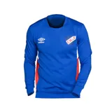 Buzo deportivo azul con detalles en rojo y blanco, con logo de Umbro y escudo del Club Nacional de Football.