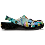 Zuecos Crocs Classic Clog con estampado psicodélico de los Beatles, inspirados en la película Yellow Submarine.