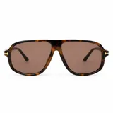 Lentes de sol Tyla de estilo aviador con armazón negro de policarbonato y detalles metálicos dorados en las bisagras. Cuentan con lentes oscuras con protección UV400.