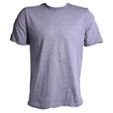 Remera de hombre Topper de corte clásico, cuello redondo y manga corta, en tejido de punto gris melange.