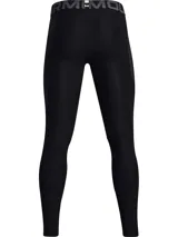 Calza deportiva Under Armour de compresión, color negro, con cintura elástica ancha con logo, paneles de malla para ventilación y bolsillo lateral.