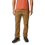 Pantalón cortavientos Columbia de color marrón, con tecnología Omni-Shield de repelencia avanzada a la lluvia y las manchas, cintura elástica ajustable y bolsillos con cierre en los laterales.