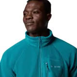 Campera polar de microfibra con cierre frontal completo, cuello alto, bolsillo vertical con cierre en el pecho y bolsillos laterales con cierre. Presenta logo de la marca bordado en el pecho.