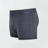 Pack de tres bóxers de hombre color gris jaspeado con cintura elástica.