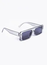 Lentes de sol rectangulares color caramelo, con protección UV400.
