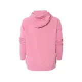 Campera Nike Sportswear Essential de mujer, con cierre frontal completo, capucha con cordón ajustable y bolsillos tipo canguro. Presenta el logo de la marca bordado en el pecho y puños acanalados.