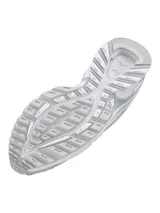 Championes Under Armour Hovr Apparition color gris y blanco, con amortiguación reactiva UA HOVR y refuerzos superiores de cuero.