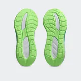 Championes de running Asics modelo Gel Cumulus 28, color blanco con detalles en azul y naranja. Cuentan con tecnología de amortiguación FF BLAST MAX y suela FLUIDRIDE para una pisada suave y reactiva.