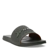 Sandalias tipo slide Rider, color verde oliva con logo en relieve sobre la banda superior y suela ergonómica.
