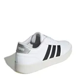 Championes Adidas Breaknet 3.0 de diseño urbano, confeccionados en material sintético blanco con las icónicas tres tiras laterales en negro. Presentan puntera perforada para mayor ventilación, interior acolchado y suela de goma resistente.