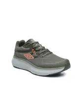 Championes deportivos Umbro modelo Invictus para hombre, color negro con suela gruesa blanca y logo de la marca en el lateral.