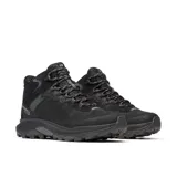 Bota de senderismo Merrell modelo Speed Strike 2 LTR, color negro. Diseño de caña media con parte superior de cuero impermeable, cierre con cordones, cuello acolchado y suela de goma con tracción optimizada para terrenos difíciles.