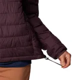 Campera acolchada Columbia modelo Powder Lite II, color bordó, con cierre frontal completo, cuello alto y bolsillos laterales con cierre. Cuenta con tecnología Omni-Heat™ para retención de calor y Omni-Shield™ para repelencia al agua.