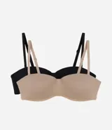 Soutien sin breteles confeccionado en poliamida, con tiras desmontables y cierre en la espalda.